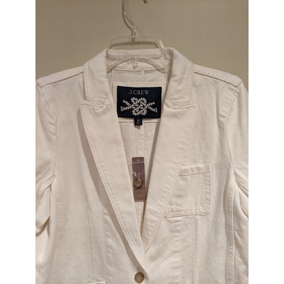 J.Crew white denim blazer - Picture 2 of 6
